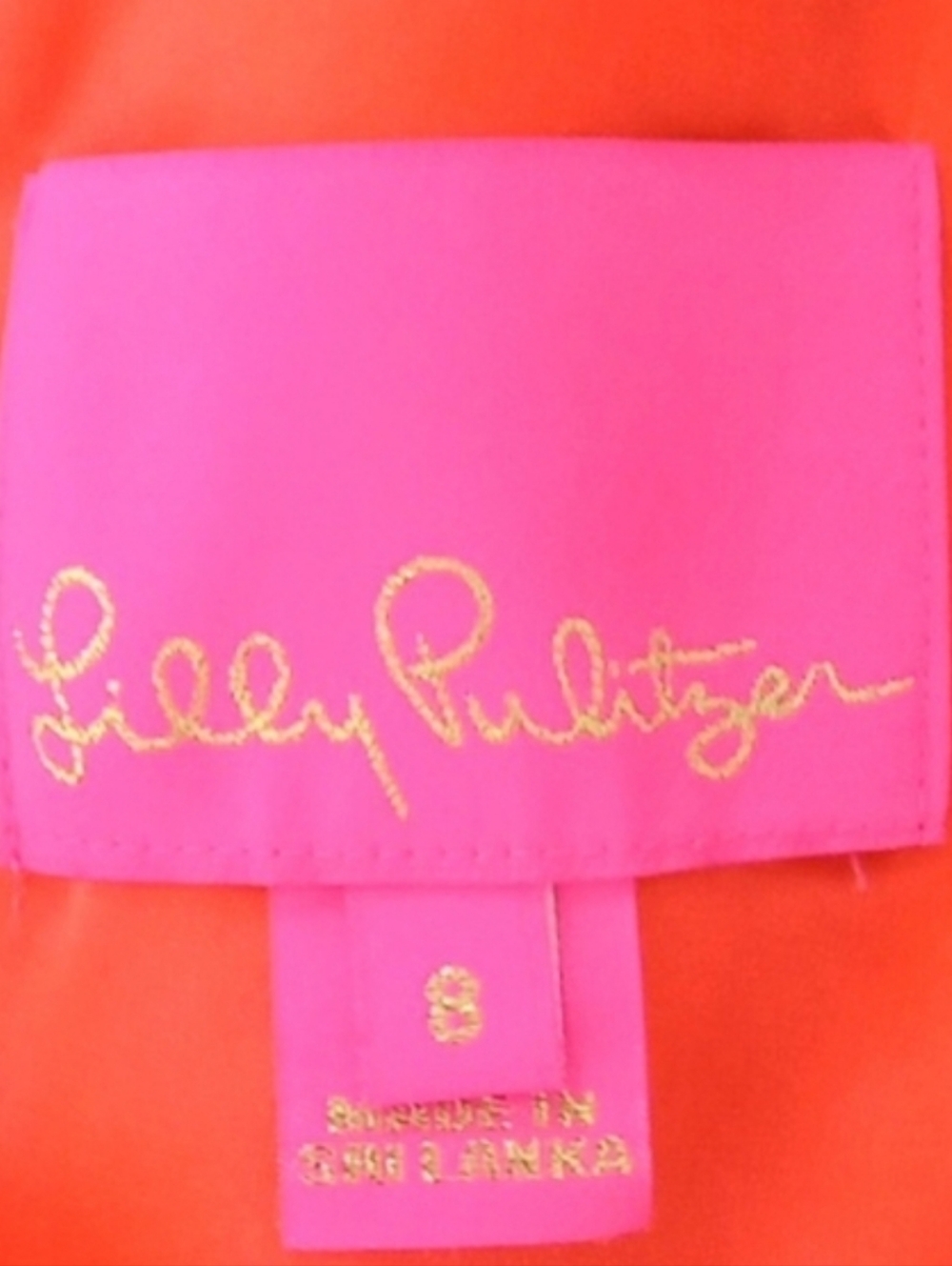 Lilly Pulitzer Pearl Romper Picante Coral Heebee Zeebees Size 8 Like New - Picture 14 of 16